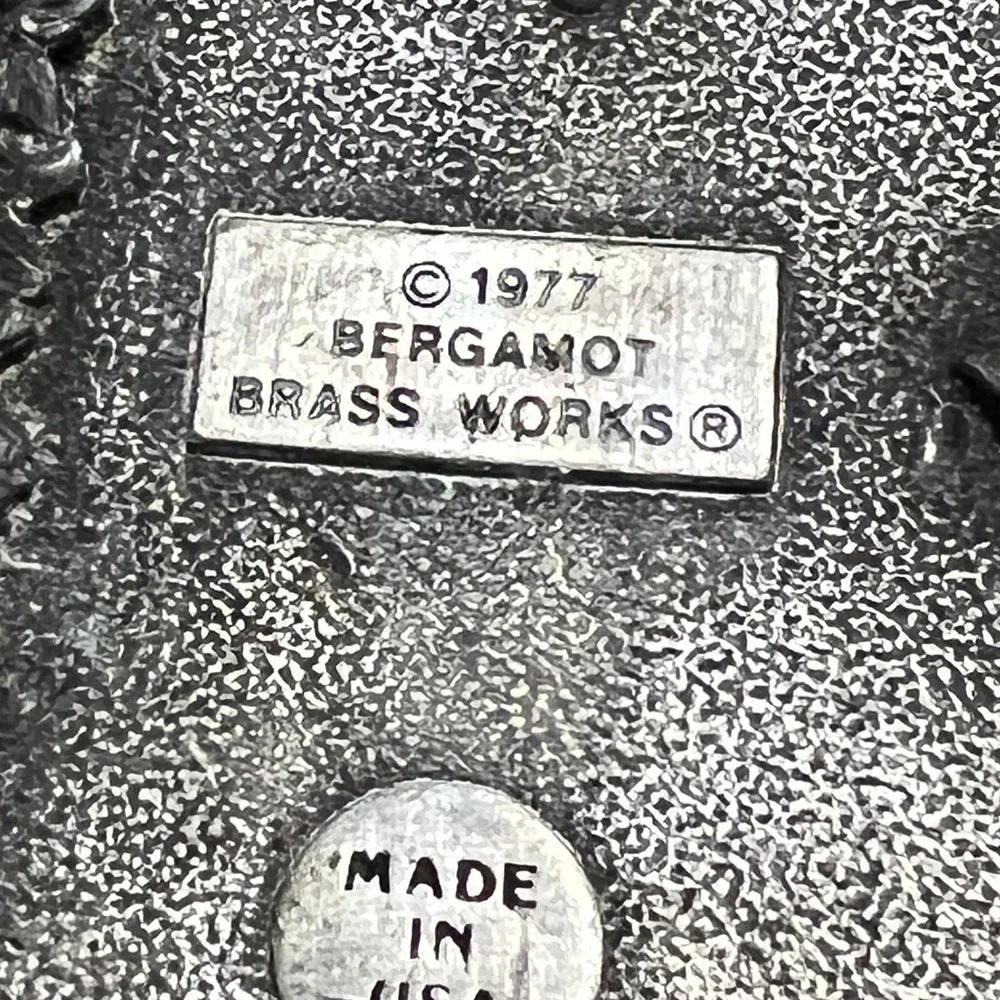 **Missing Pin** VTG 1977 Bergamot Brass Works Baseball Sport Belt Buckle